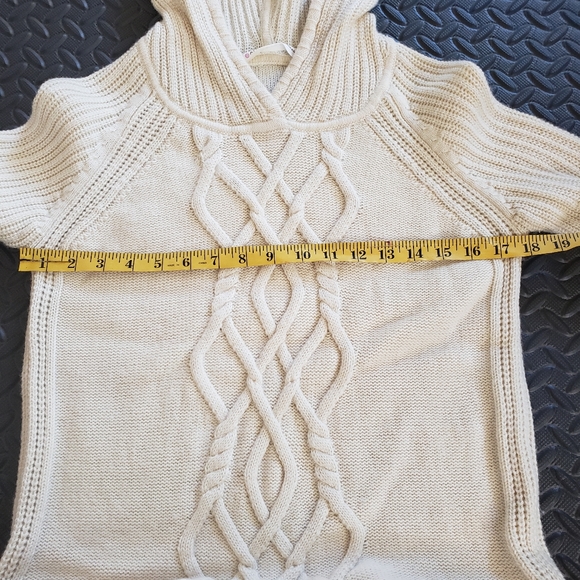 Athleta Cable Knit Cold Spell Extra Fine Merino Wool Hoodie Active Swester Sz S - Picture 12 of 15